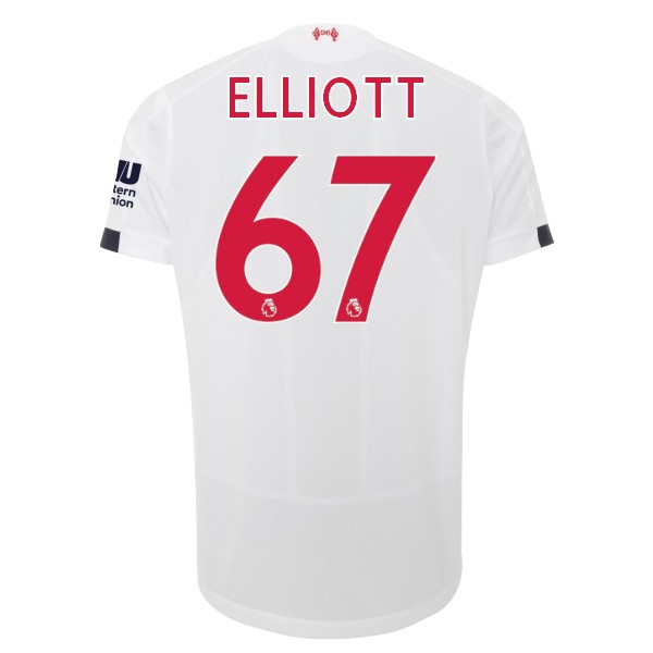 Camiseta Liverpool NO.67 Elliott Segunda equipo 2019-20 Blanco